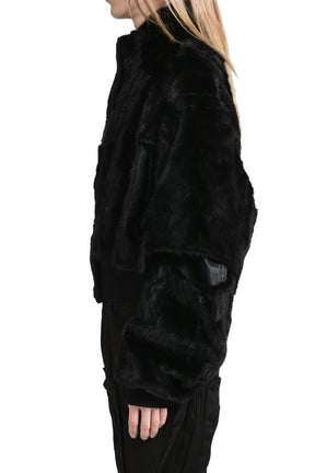 MINK HAIR BLOUSON / BLK