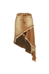 ASYMMETRY DENIM SKIRT / BRW