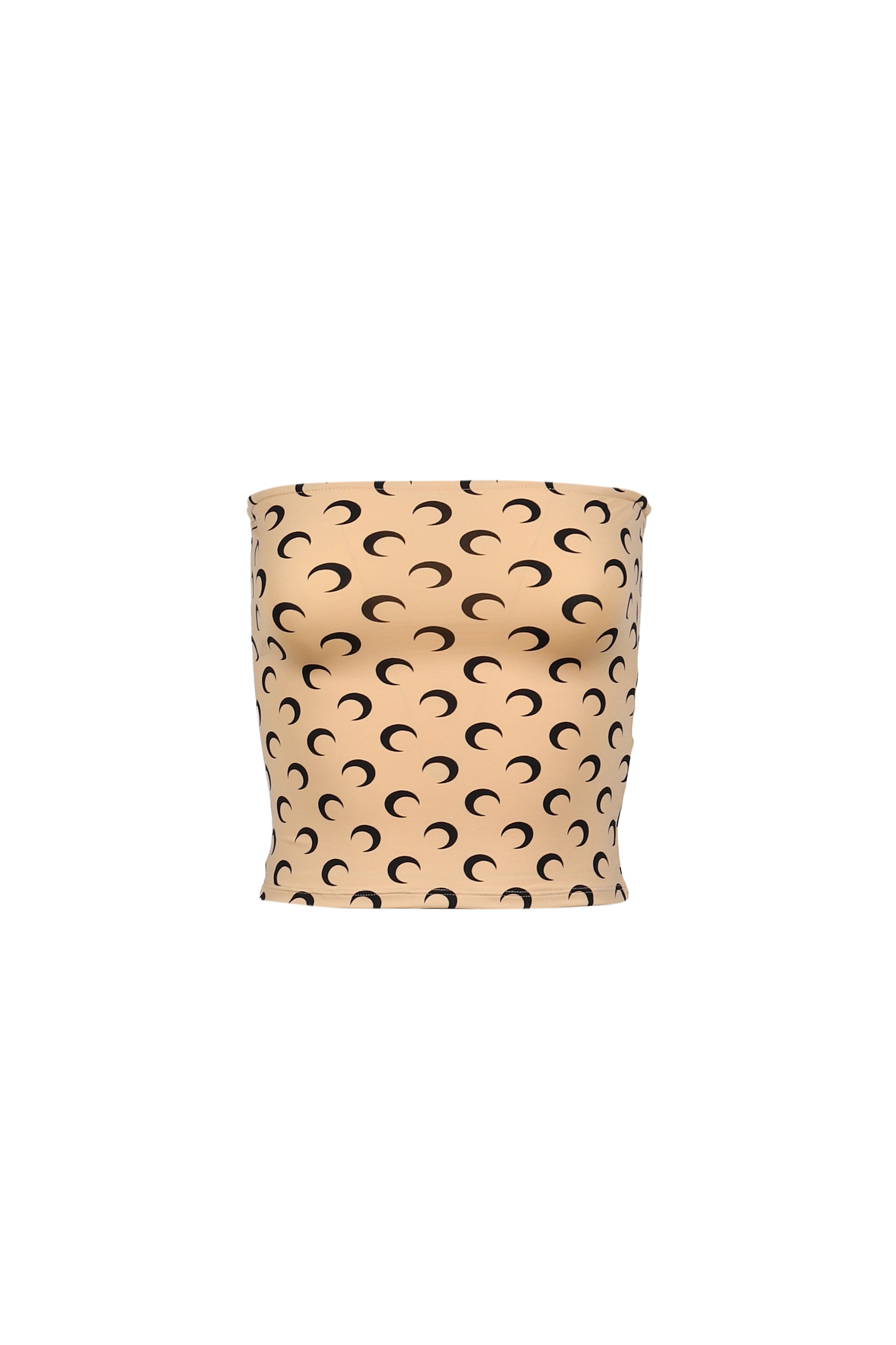 MOON PRINTED JERSEY TUBE TOP / TAN