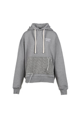 PATCH RABBIT EARS HOODY / GRY
