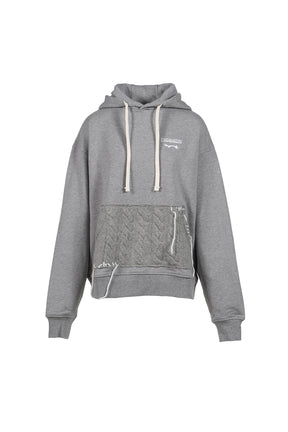 PATCH RABBIT EARS HOODY / GRY