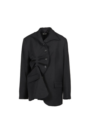 PLEATED BLAZER BLACK / BLK