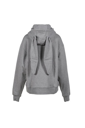 PATCH RABBIT EARS HOODY / GRY