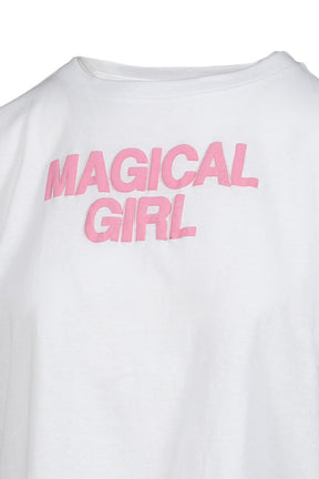 WHITE CROPPED T-SHIRT / MAGICAL GIRL