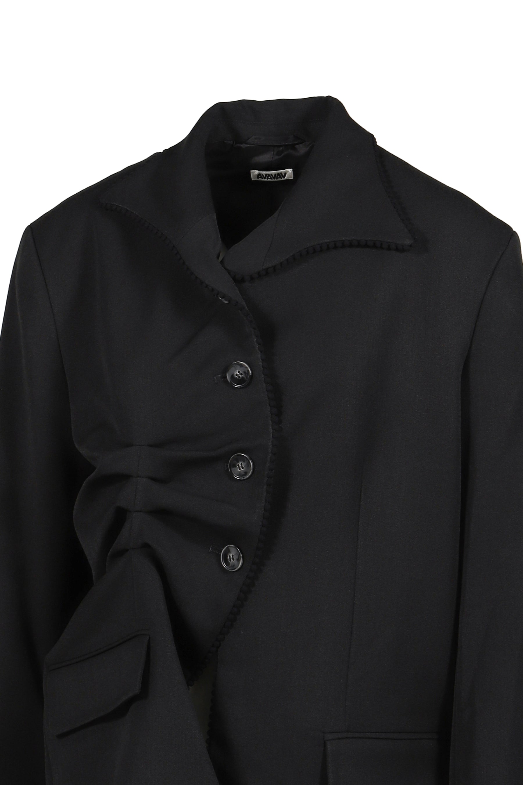 PLEATED BLAZER BLACK / BLK
