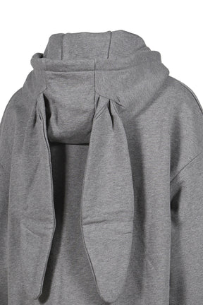PATCH RABBIT EARS HOODY / GRY