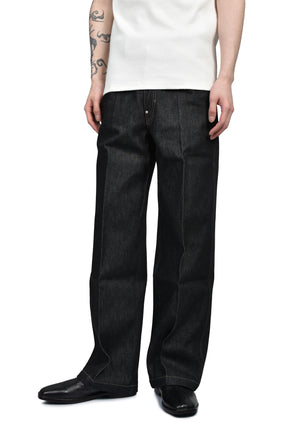 WIDE PANT WITH STUDS / SLATE