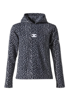 LEOPARD FLEECE HOODIE GREY / GRY LEOPARD