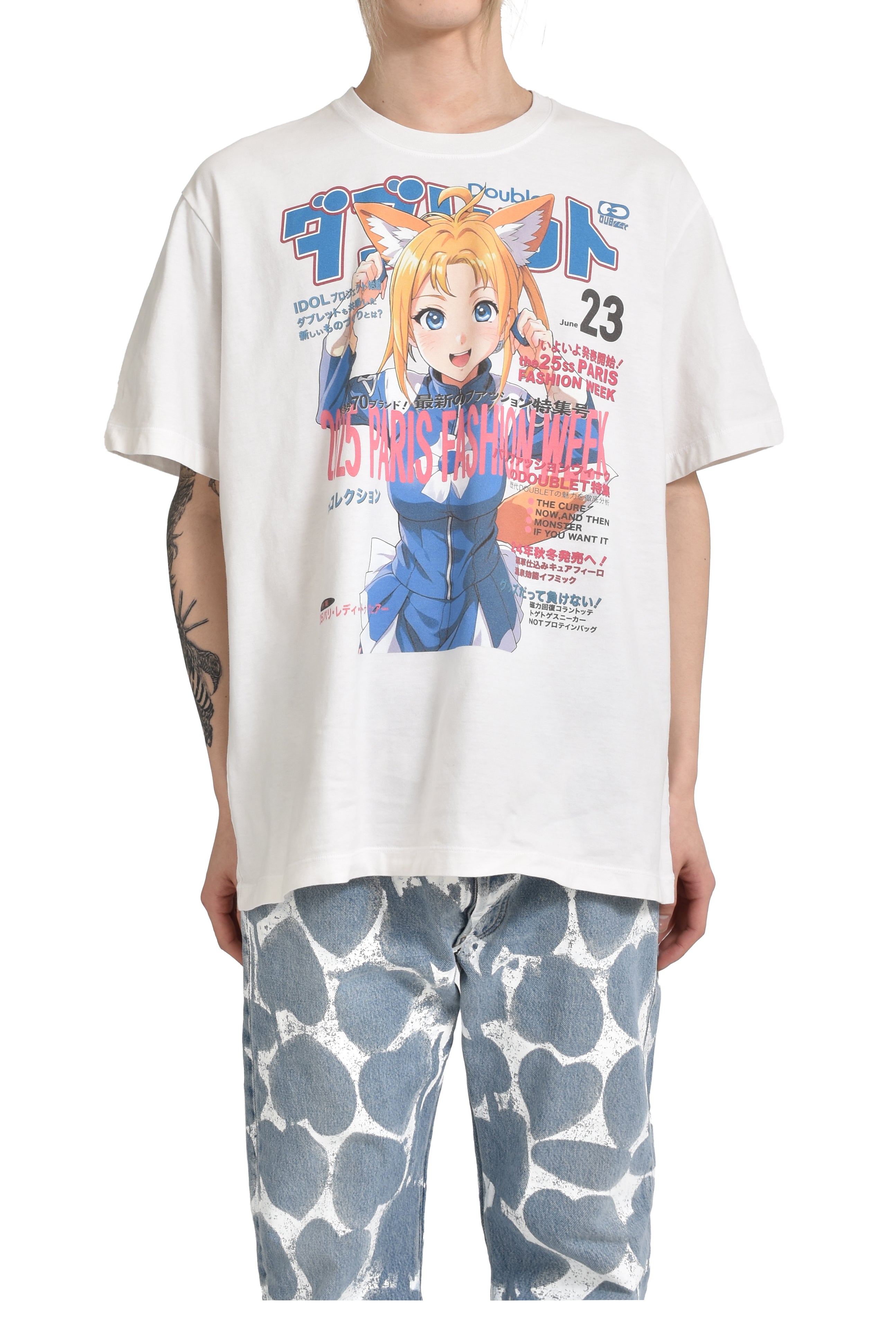 新品タグ付 doublet ANIME PRINT T-SHIRT 25SS doublet 25SS ANIME PRINT T-SHIRT RABBIT