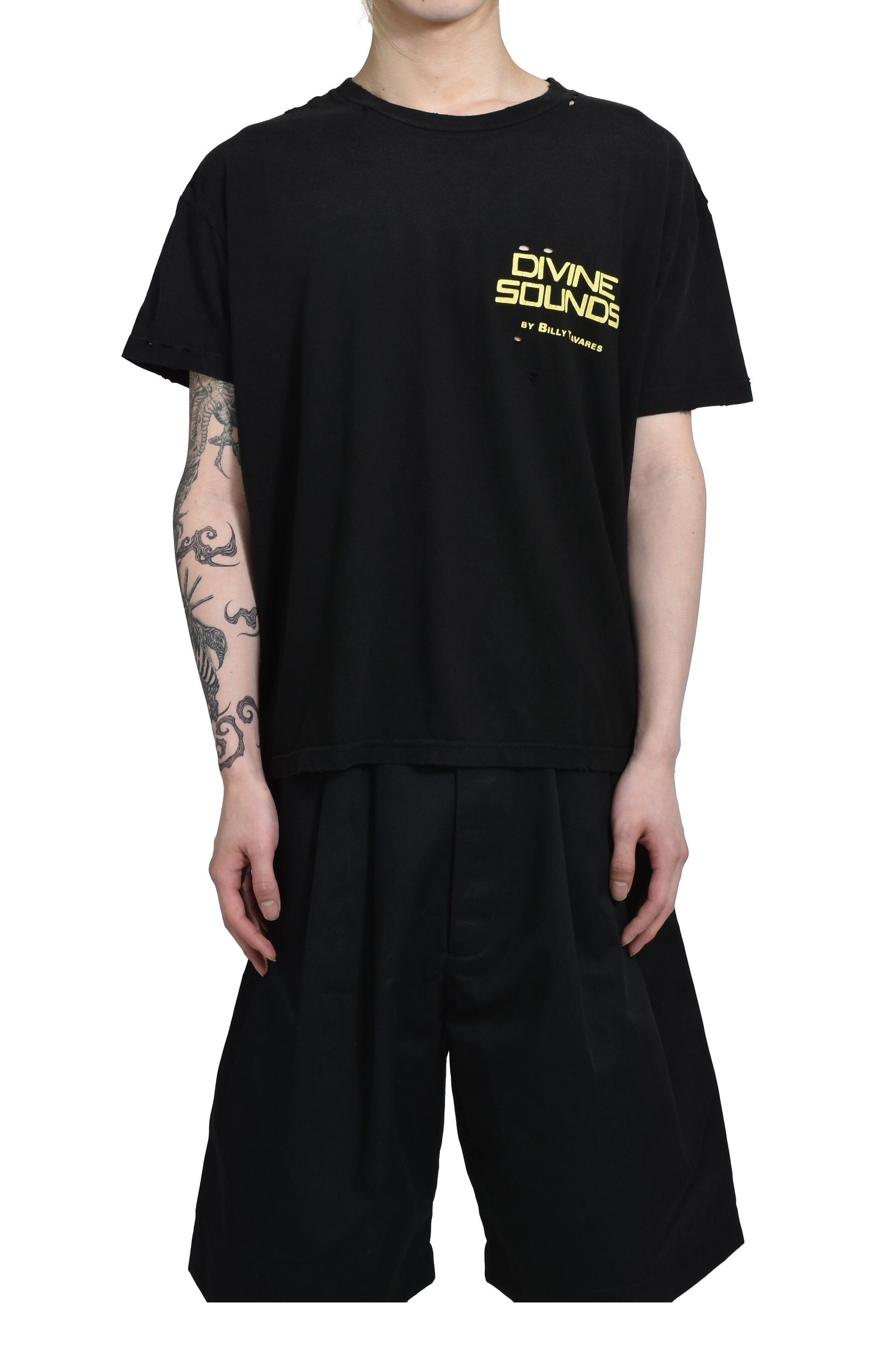 WILLY CHAVARRIA DIVINE SOUNDS DESTROYED EASY TEE / BLK