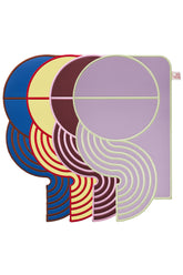 WAVY SPLIT LEATHER PLACEMATS - SET OF 4 / MULTI