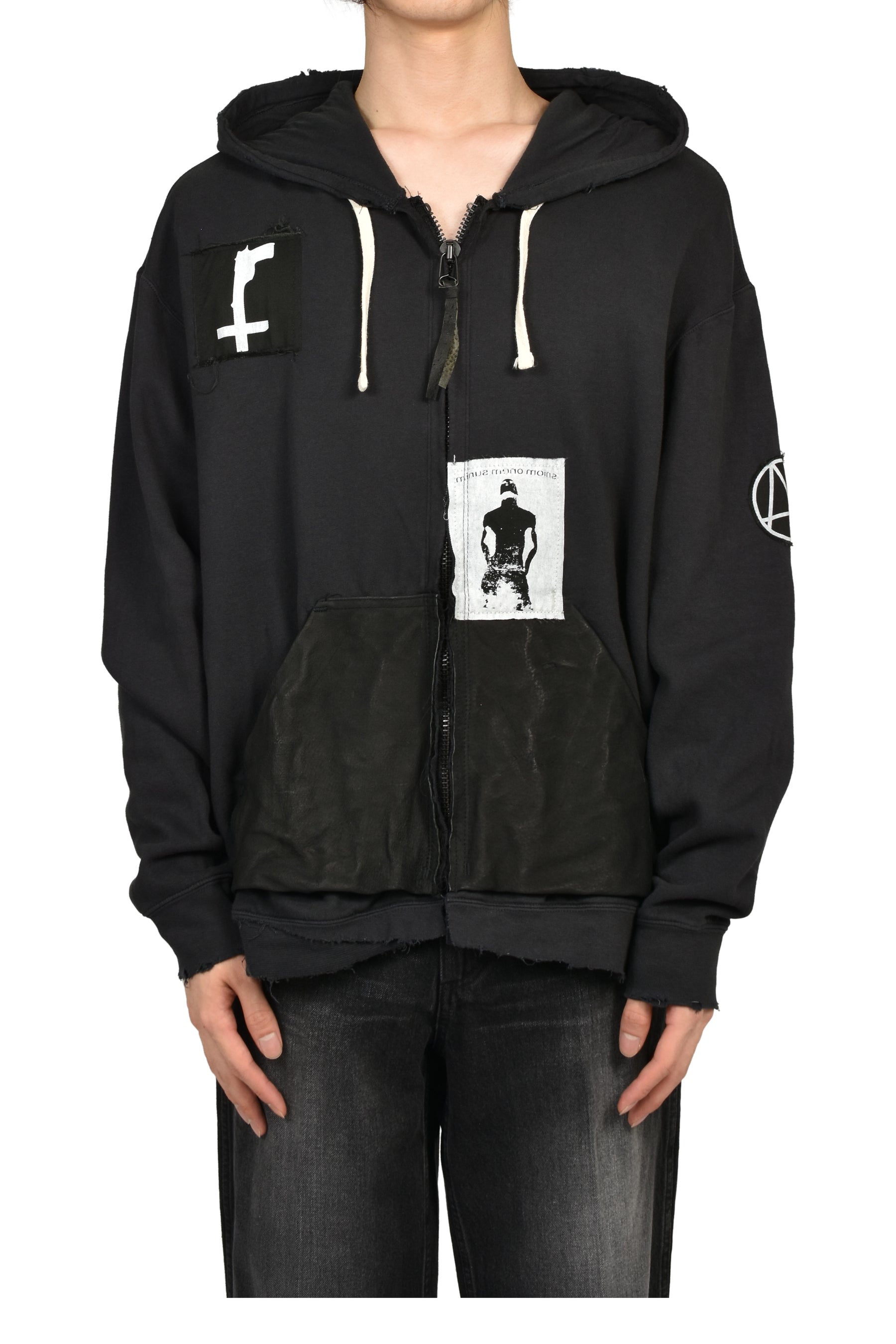 BOOTLEG ZIP UP HOODIE / BLK