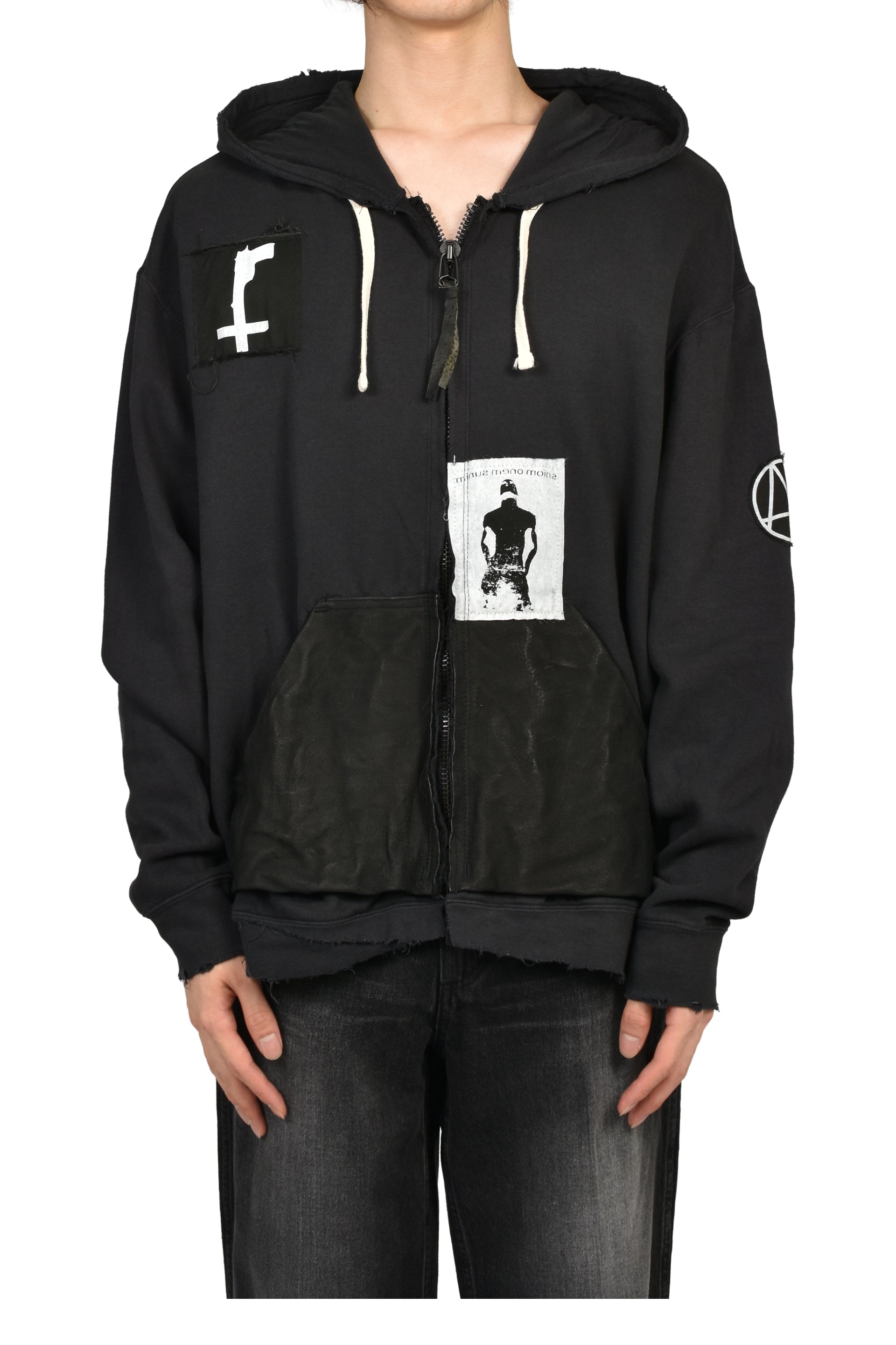 BOOTLEG ZIP UP HOODIE / BLK