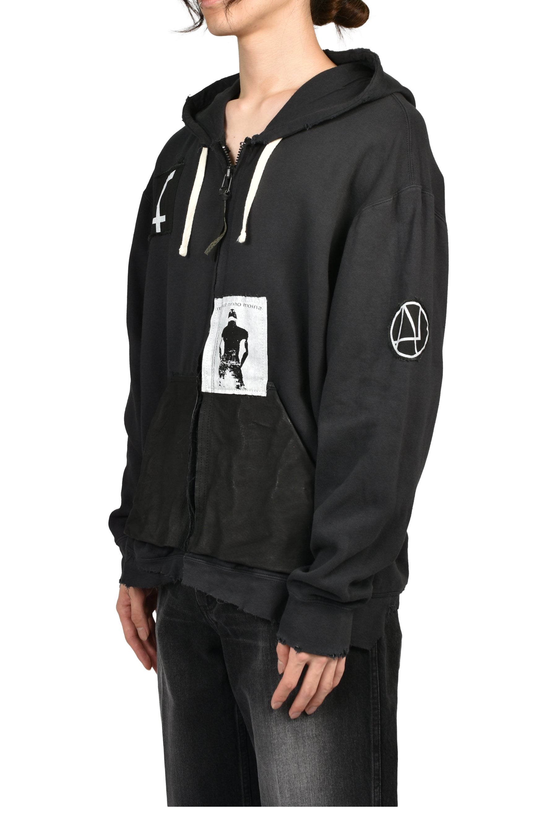 BOOTLEG ZIP UP HOODIE / BLK
