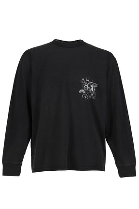 DEVASTATED WALL L/S TEE / BLACK