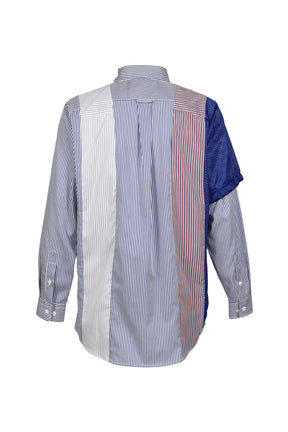 MIX SHIRT // ALL UNIQUE! / WHT/BLU