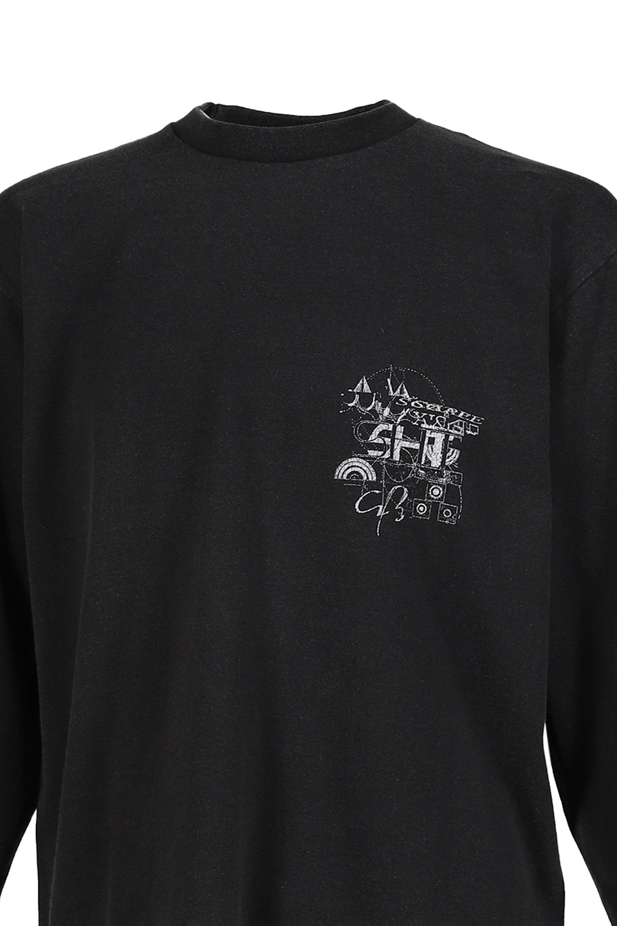 DEVASTATED WALL L/S TEE / BLACK