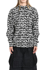 VETEMENTS PARIS MONOGRAM SWEATER / BLK WHT