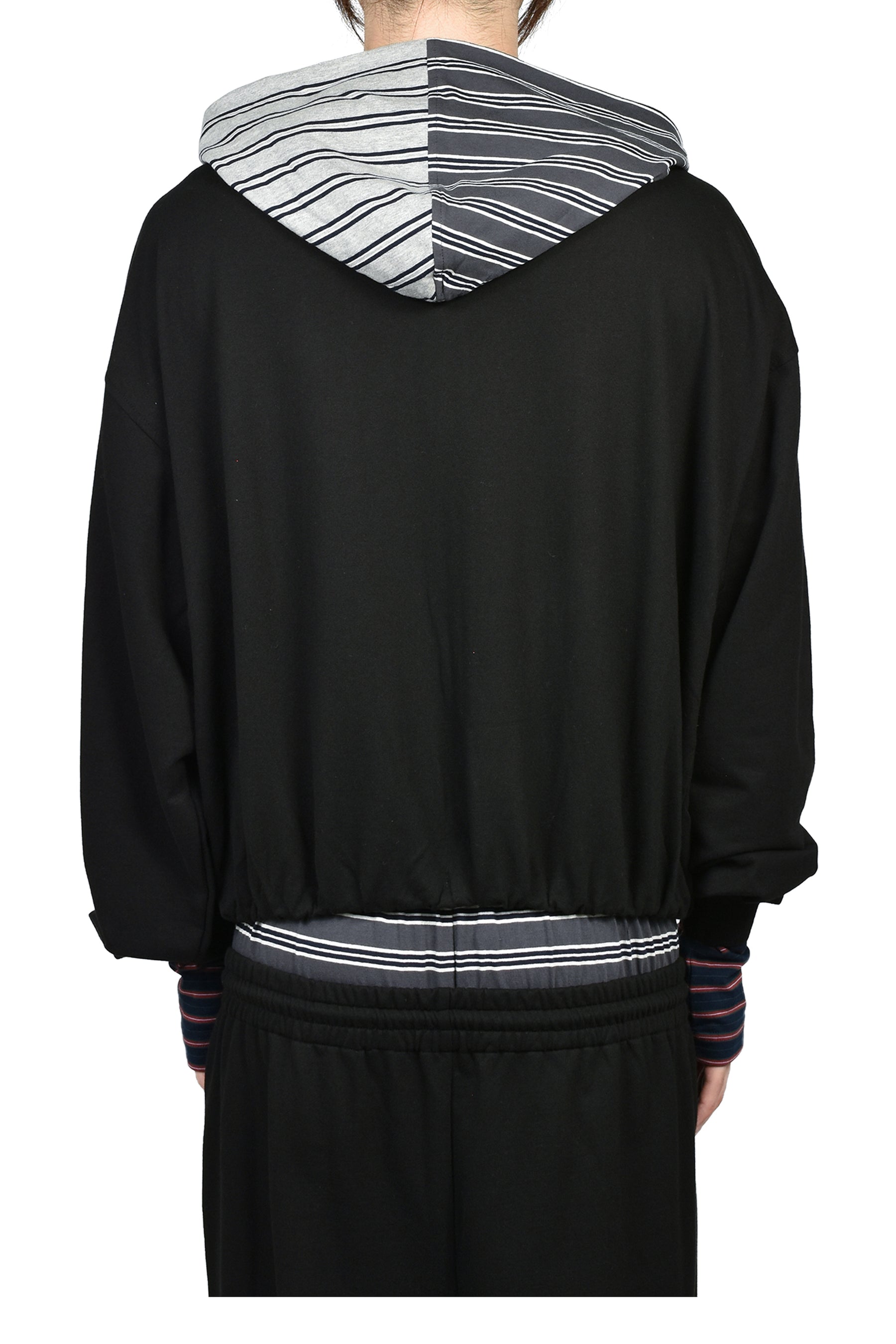 BLACK BUBBLE HOODIE ZIP-UP / BLK