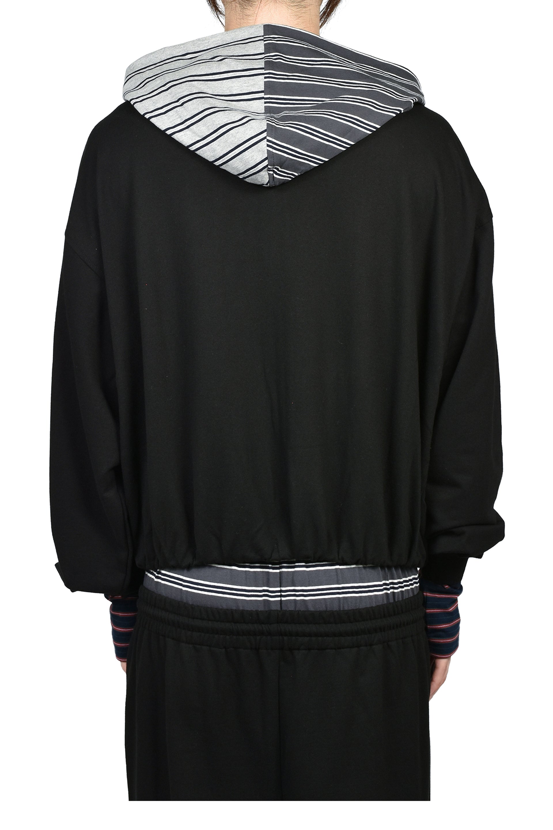 BLACK BUBBLE HOODIE ZIP-UP / BLK