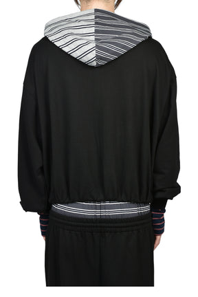 BLACK BUBBLE HOODIE ZIP-UP / BLK