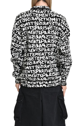 VETEMENTS PARIS MONOGRAM SWEATER / BLK WHT