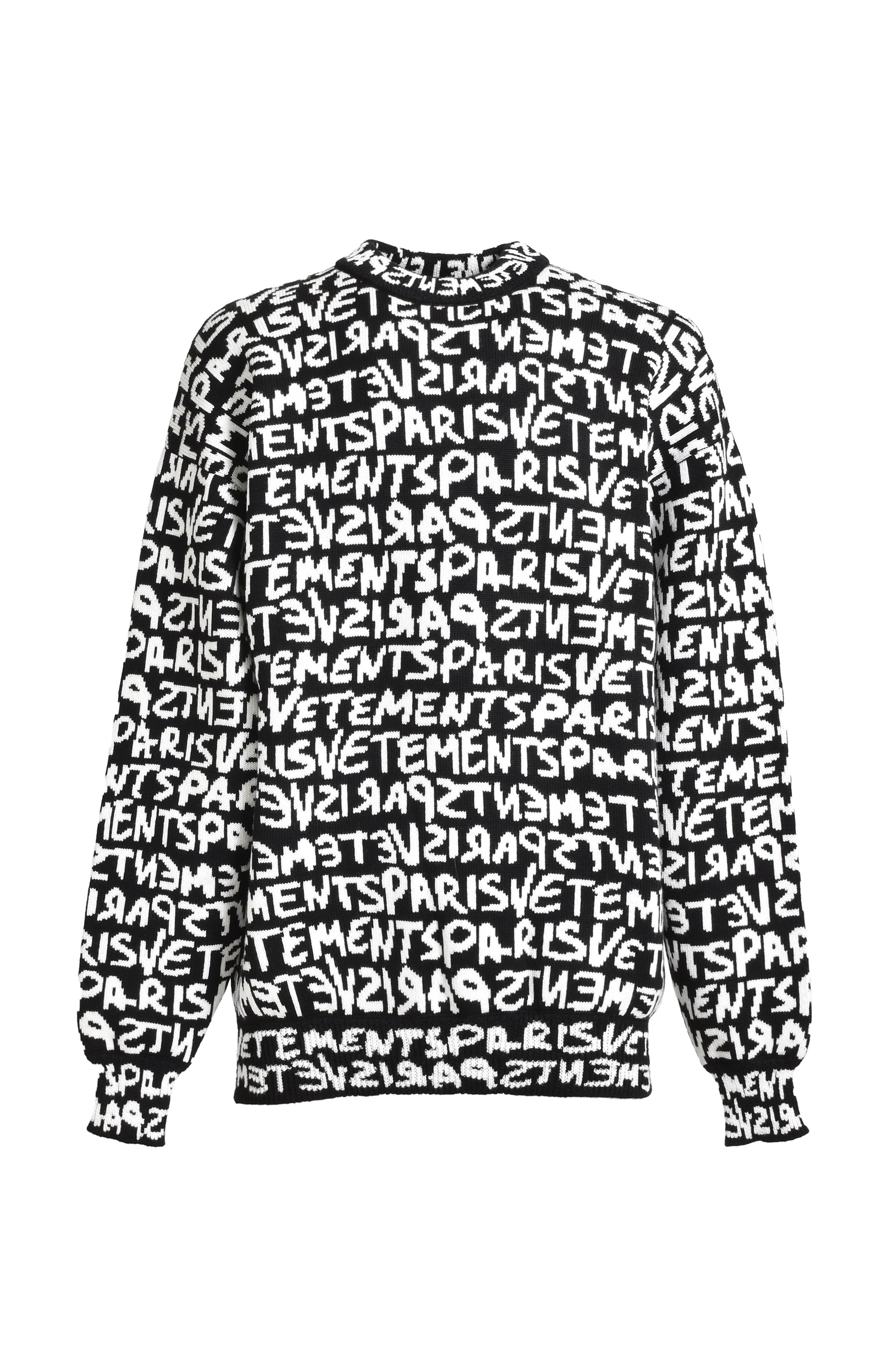 VETEMENTS PARIS MONOGRAM SWEATER / BLK WHT