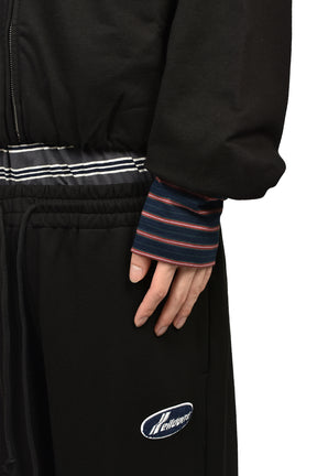 BLACK BUBBLE HOODIE ZIP-UP / BLK