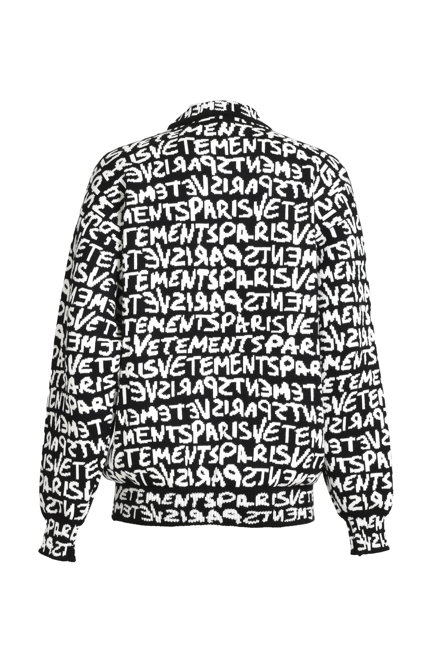 VETEMENTS PARIS MONOGRAM SWEATER / BLK WHT