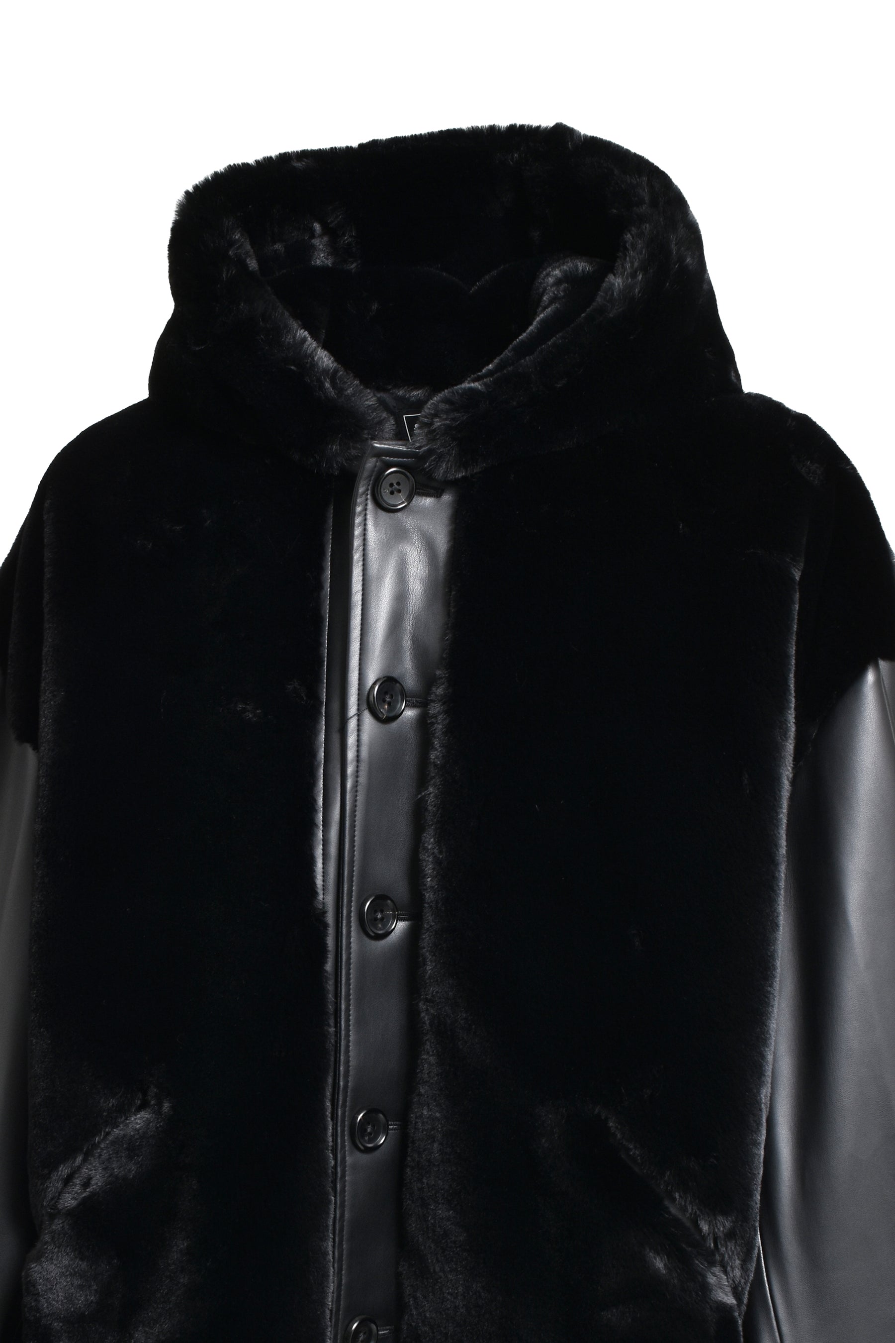 HOODED GRIZZLY JACKET / BLK