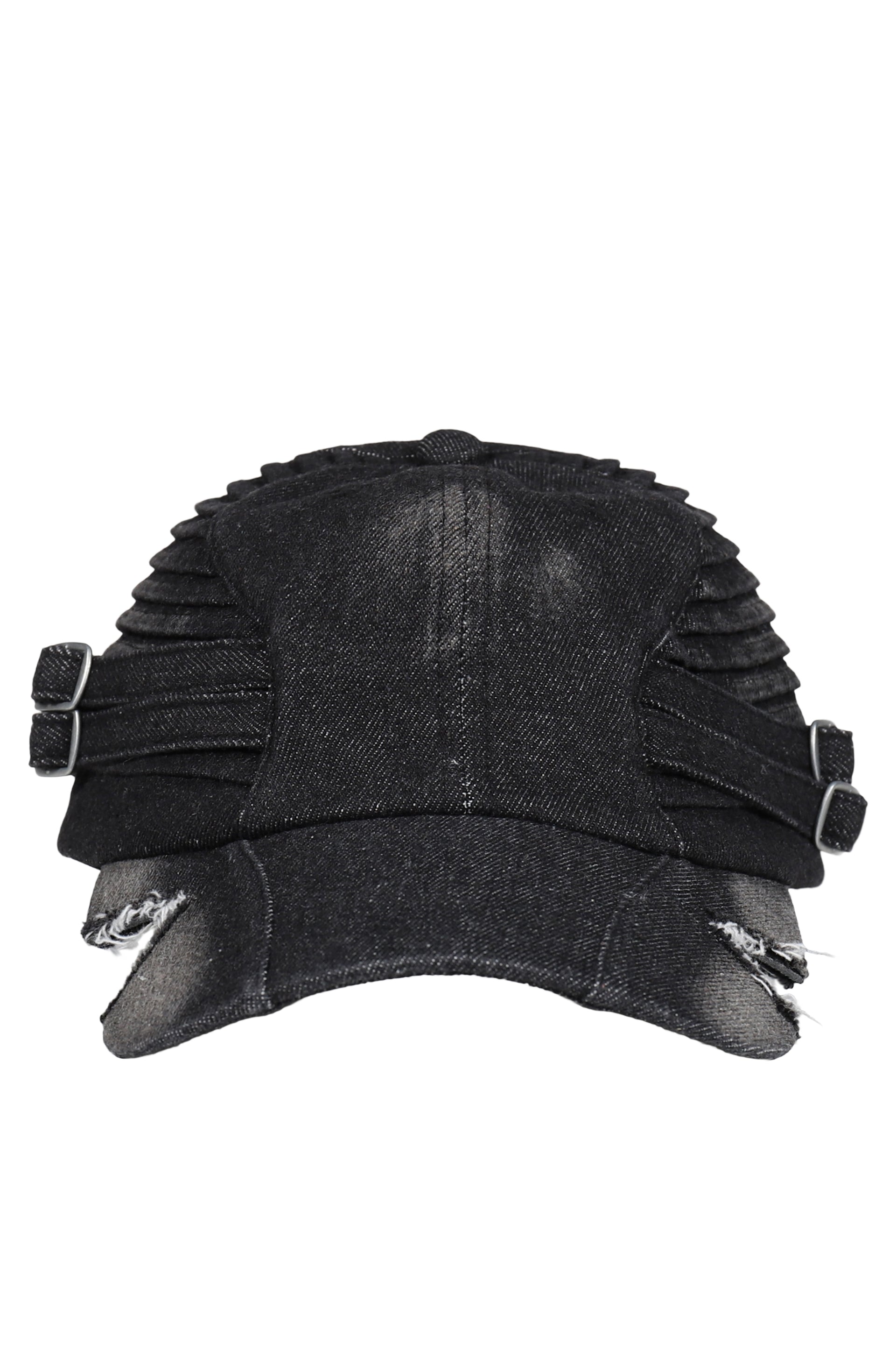 QUILTED DENIM CUT CAP / GRY