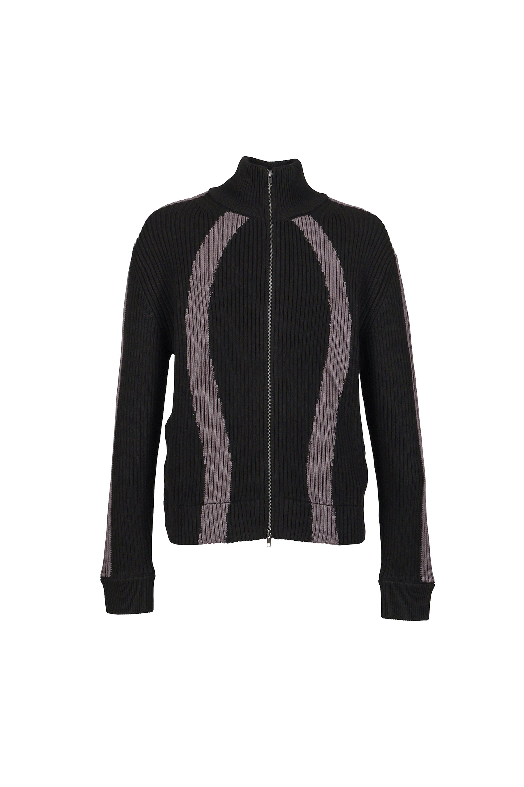 DOUBLE ZIP KNIT / BLACK