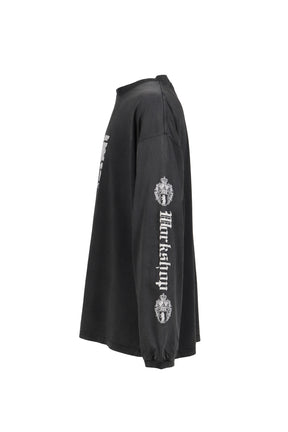 HARDCORE WELLNESS'' OVERSIZED LONGSLEEVE / BLK