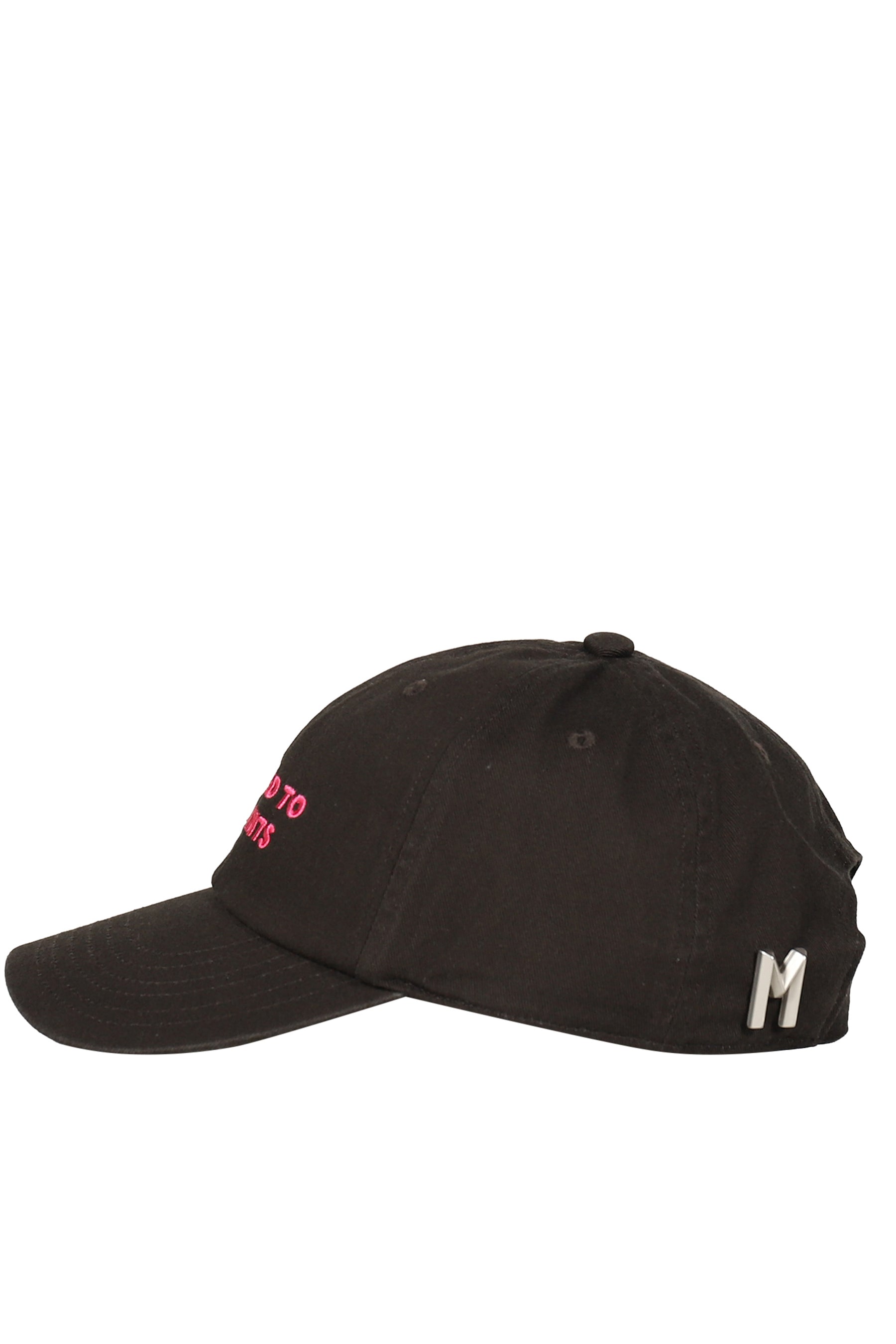 GREY LETTER EMBROIDERED BASEBALL CAP / GRY