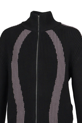 DOUBLE ZIP KNIT / BLACK