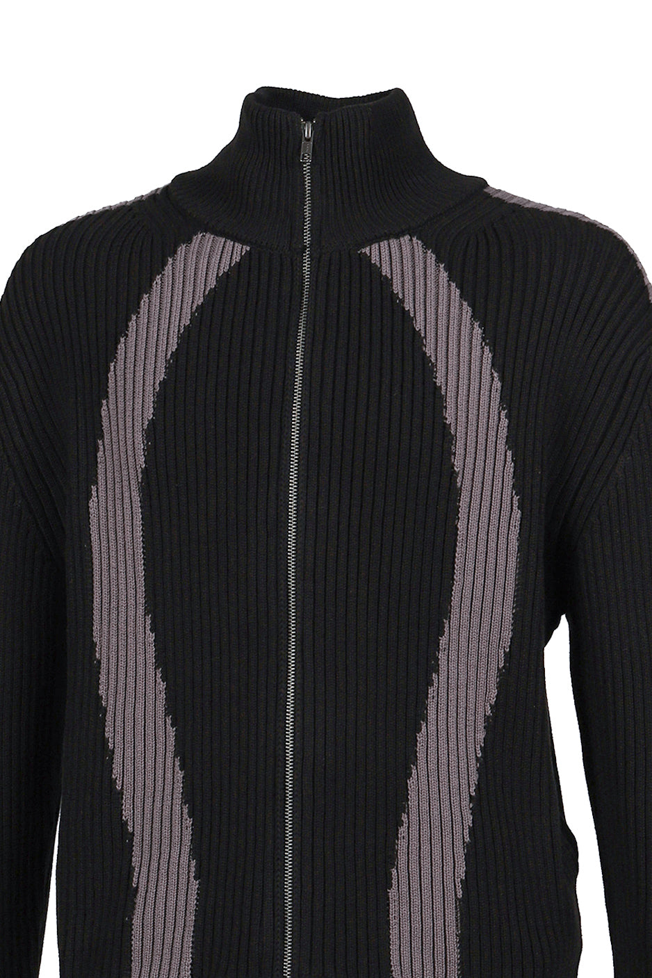 DOUBLE ZIP KNIT / BLACK