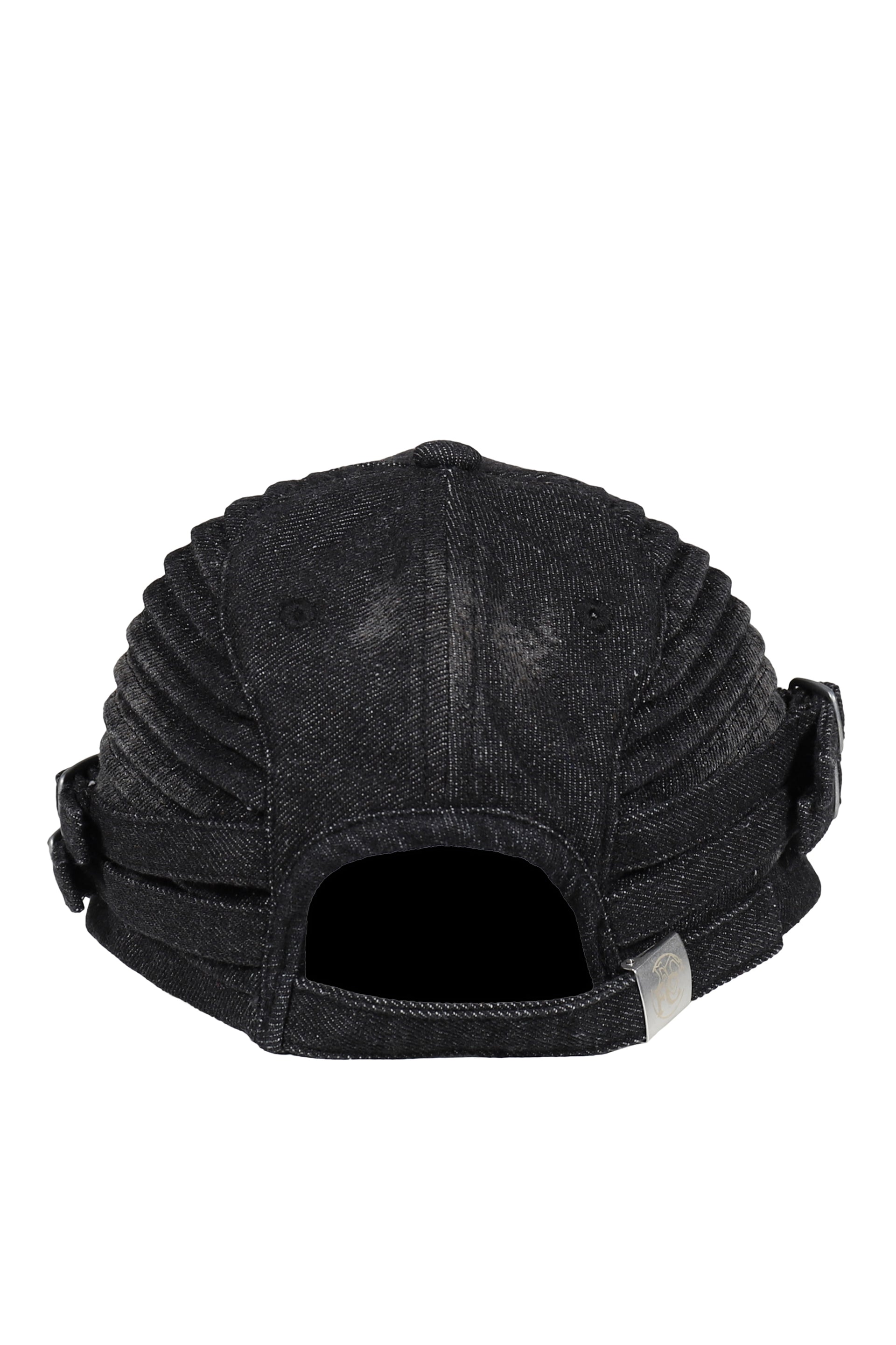 QUILTED DENIM CUT CAP / GRY