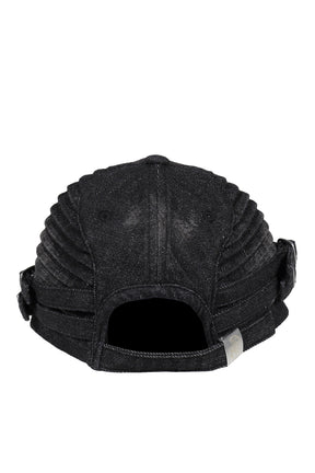 QUILTED DENIM CUT CAP / GRY