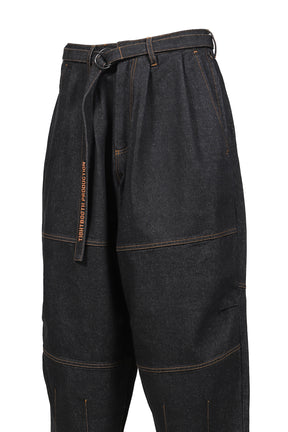 DENIM BALLOON PANTS / BLK