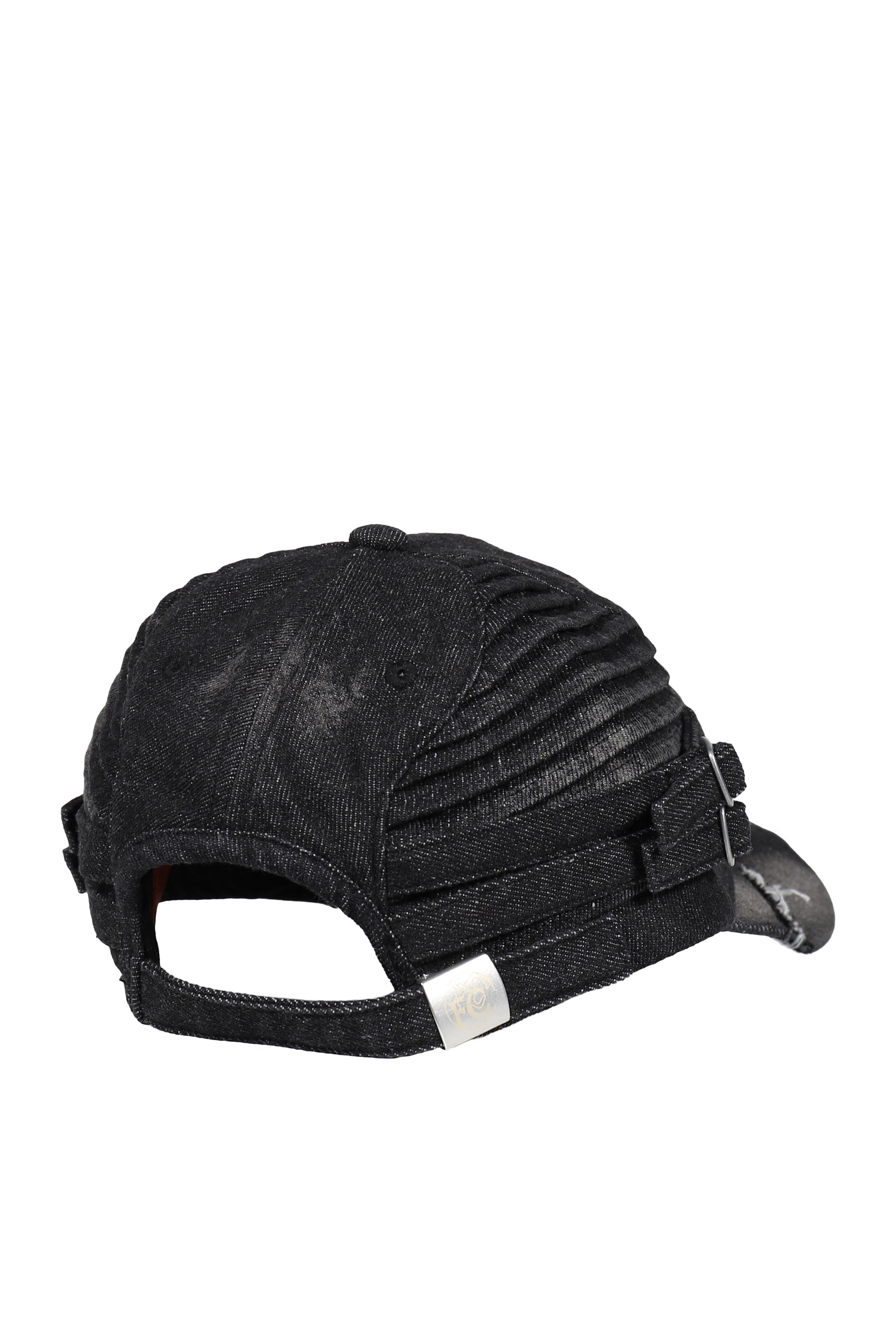 QUILTED DENIM CUT CAP / GRY