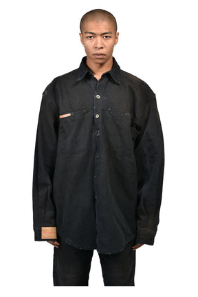 BIG CANVAS SHIRT / BLK