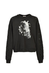HEART HOLE VC SWEATSHIRT / BLK