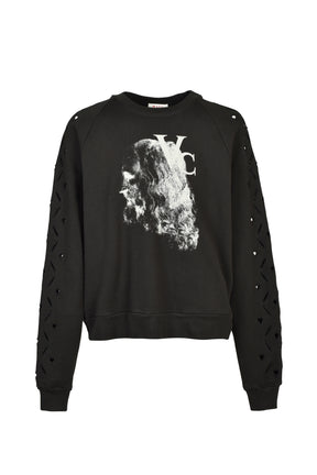 HEART HOLE VC SWEATSHIRT / BLK