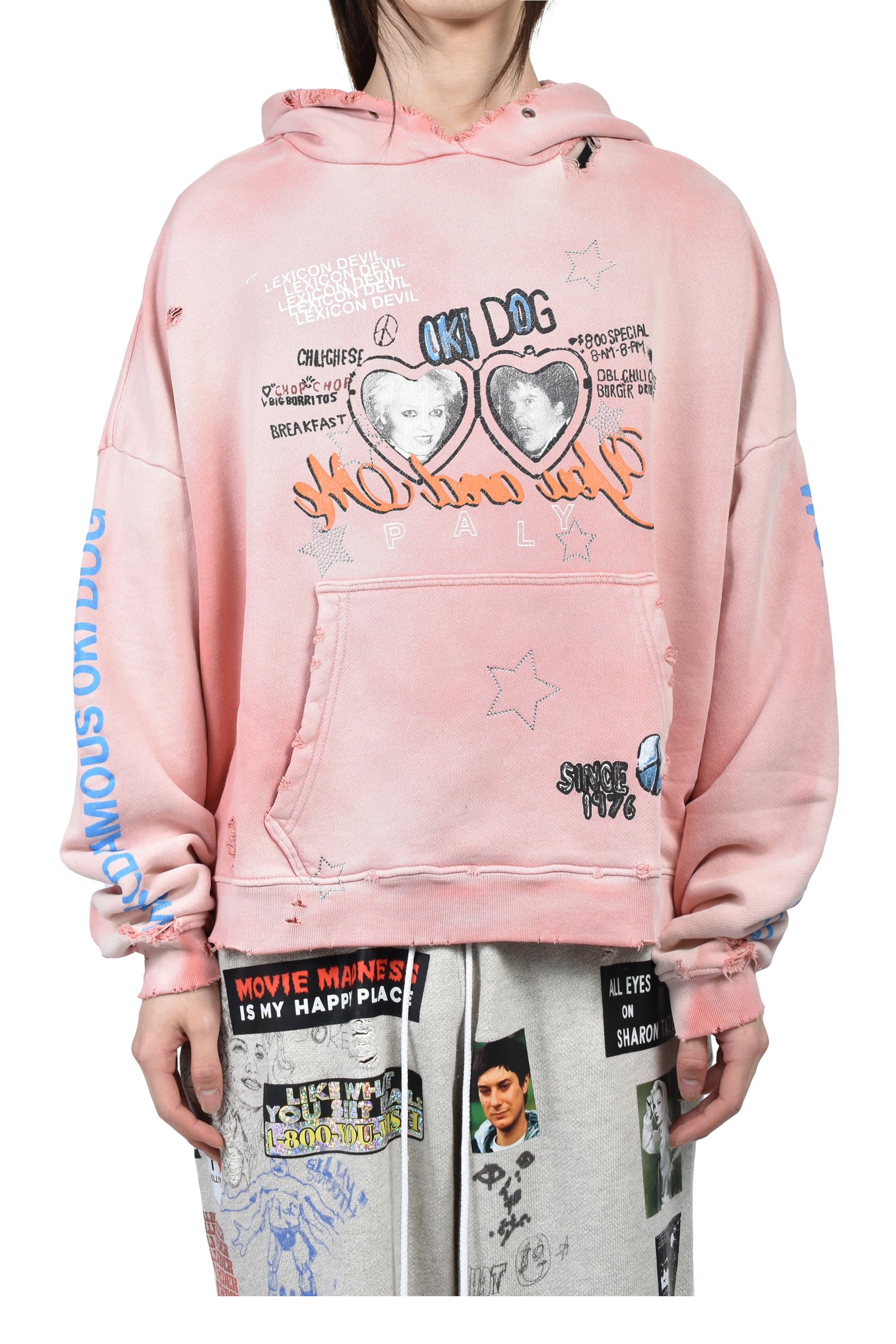 OKI DOG HOODED SWEATSHIRT / PNK