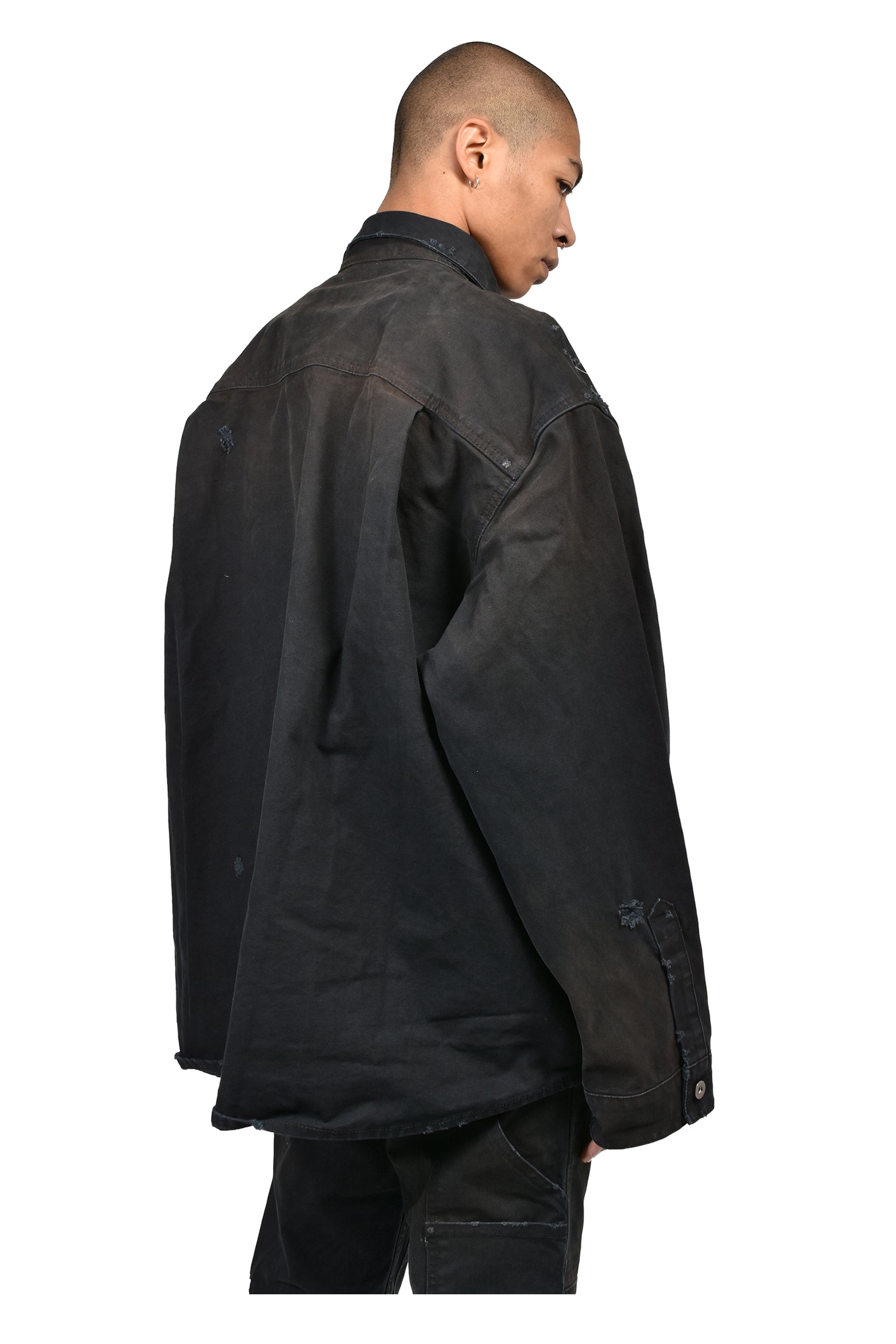 BIG CANVAS SHIRT / BLK