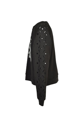 HEART HOLE VC SWEATSHIRT / BLK
