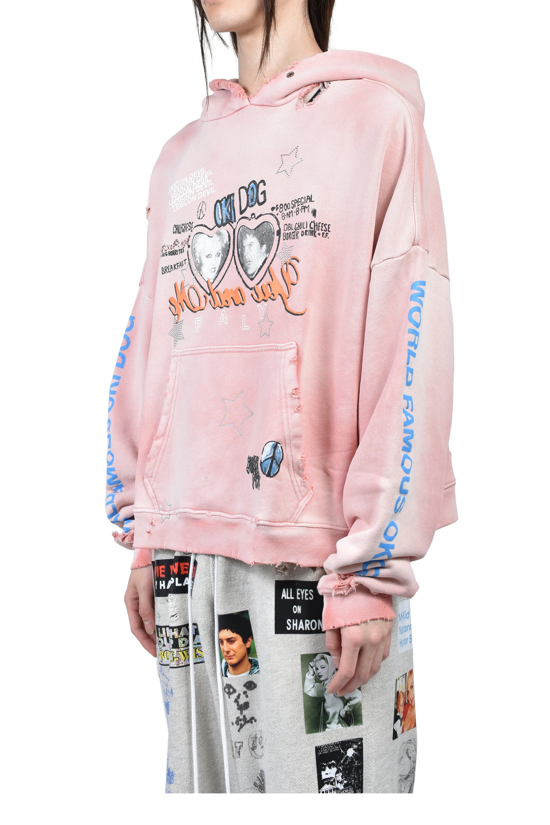 OKI DOG HOODED SWEATSHIRT / PNK