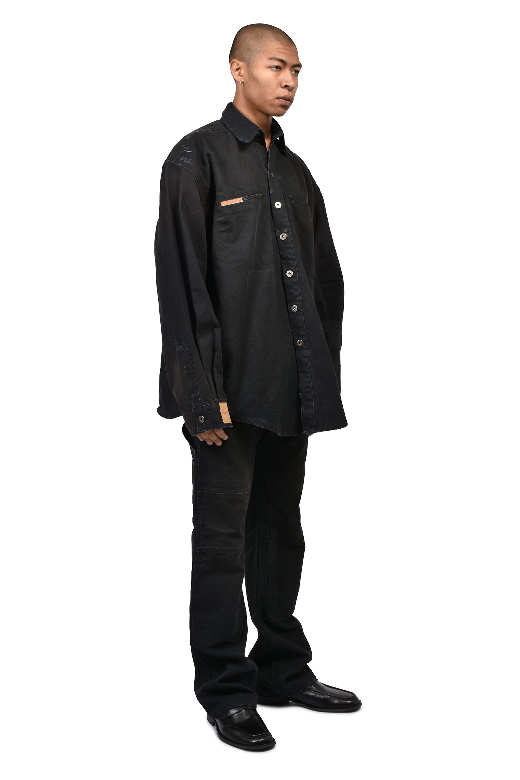 BIG CANVAS SHIRT / BLK