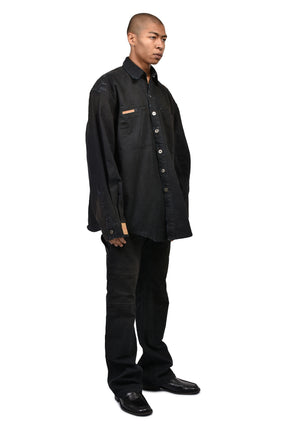 BIG CANVAS SHIRT / BLK