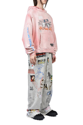 OKI DOG HOODED SWEATSHIRT / PNK